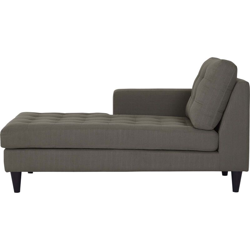 Modway Empress Mid-Century Modern Upholstered Fabric Corner Sofa In Oatmeal