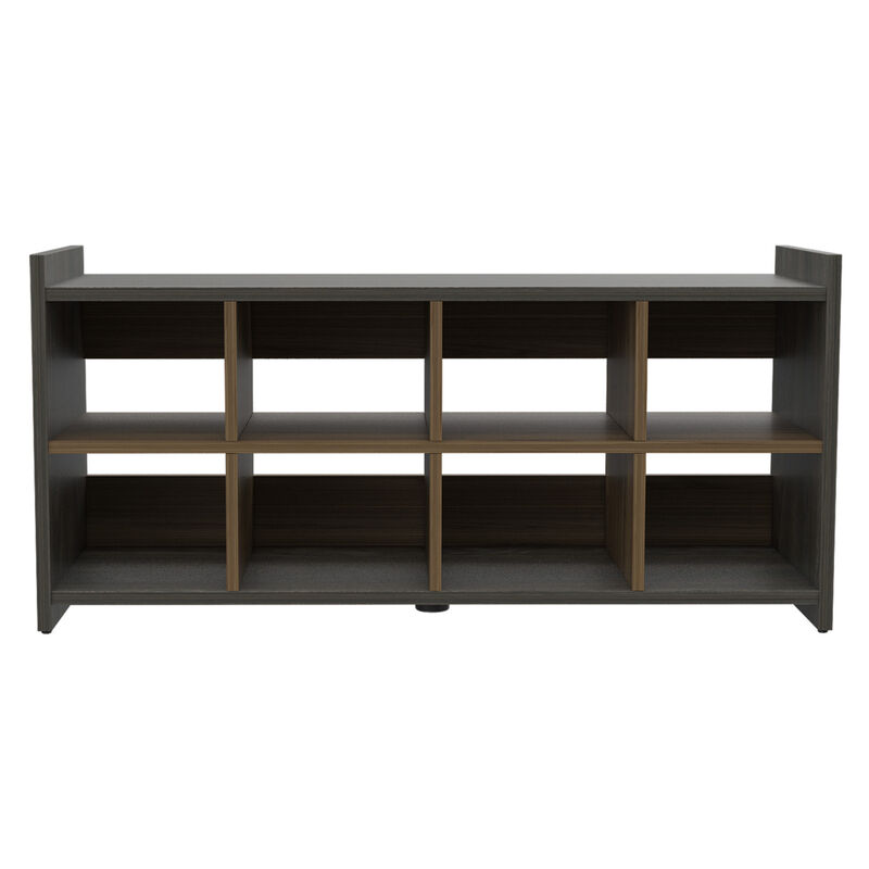 Entryway Storage Unit, Eight Shoe Capacity - Espresso Mahogany