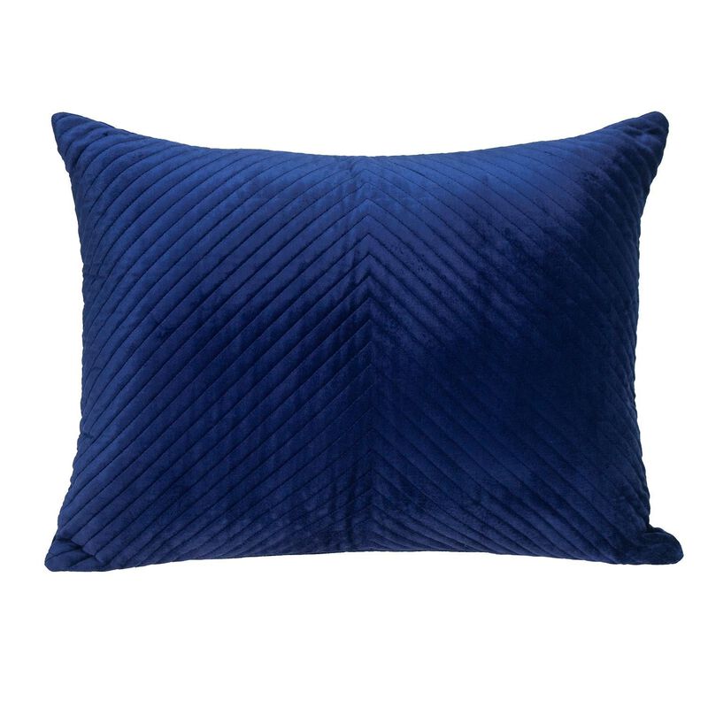 Hivvago Navy Blue Lumbar Tufted Throw Pillow