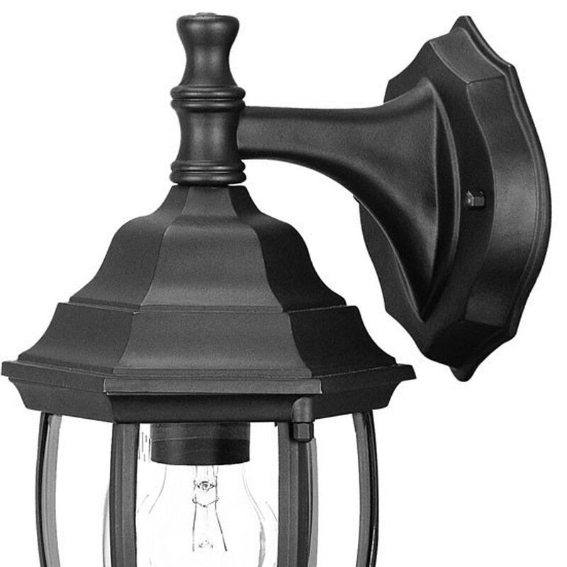 Hivvago Matte Black Hanging Globe Lantern Wall Light