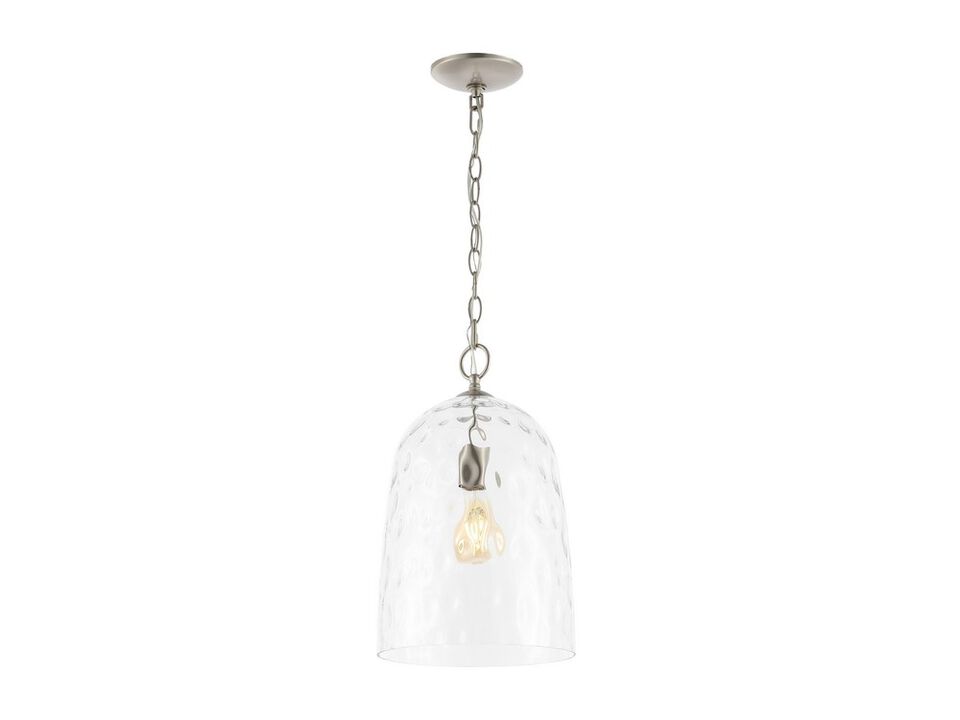 Matilda 1-Light Industrial Designer Iron/Dimple Glass Dome LED Pendant