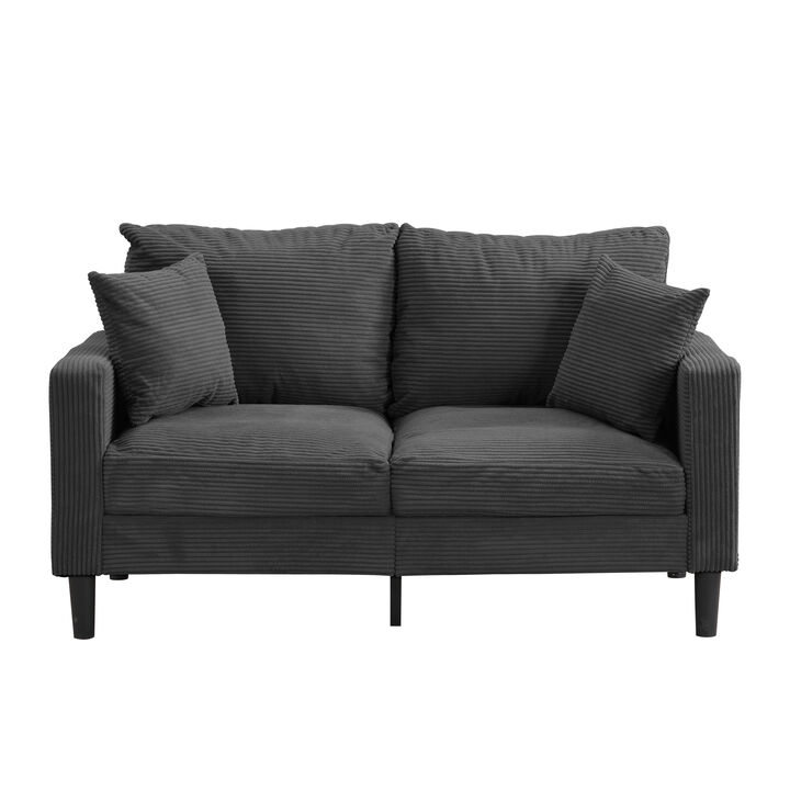 Merax Wooden Frame 2 Seats Loveseat Sofa