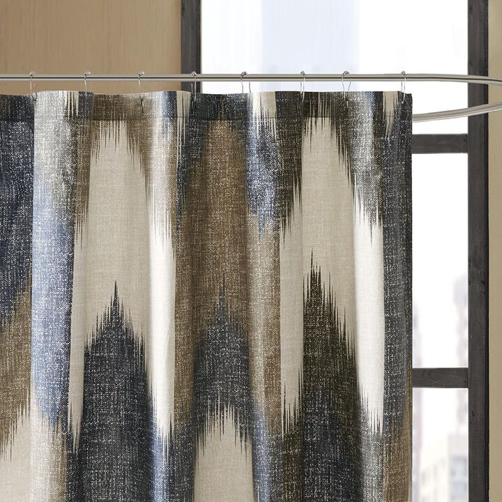 Belen Kox Chevron Print Cotton Shower Curtain, Belen Kox