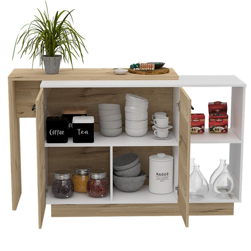 Kitchen Island Ohio, Kitchen, White / Light Oak