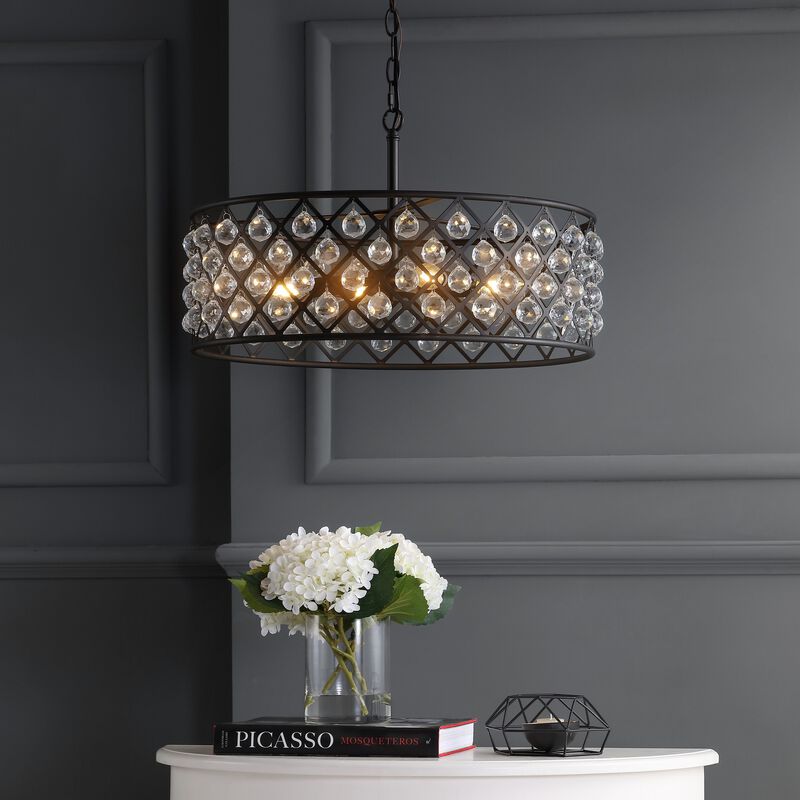 Gabrielle Crystal/Metal LED Pendant