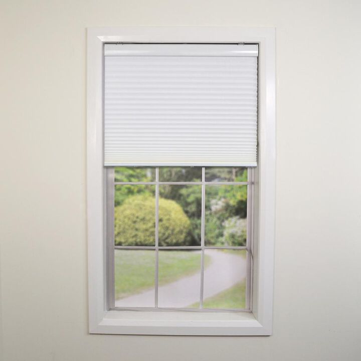 Versailles Home Fashions Cordless Honeycomb Insulating All Season Light Filtering Cellular Window Shade 27" X 72" White