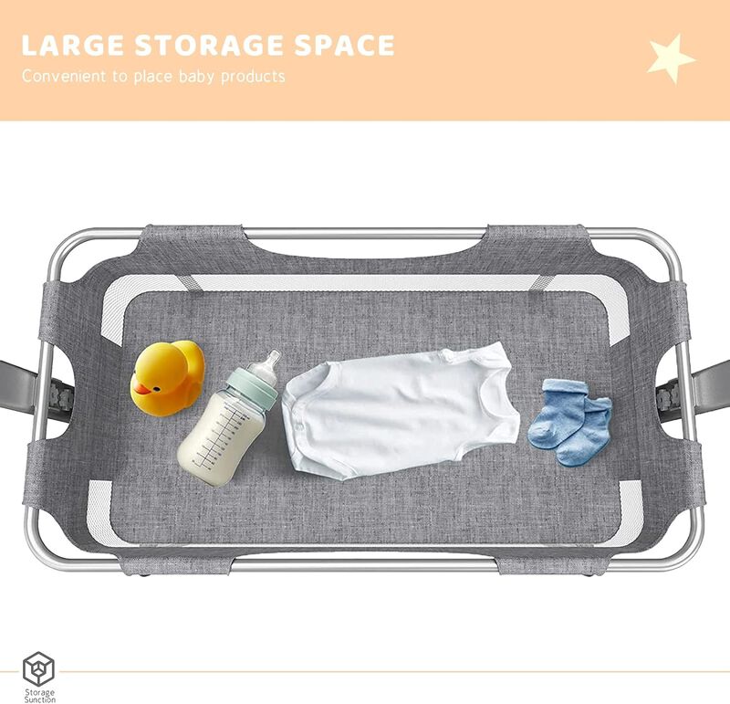 Baby Bassinet Bedside Sleeper 3-in-1 Adjustable Bedside Crib for Newborns & Infants