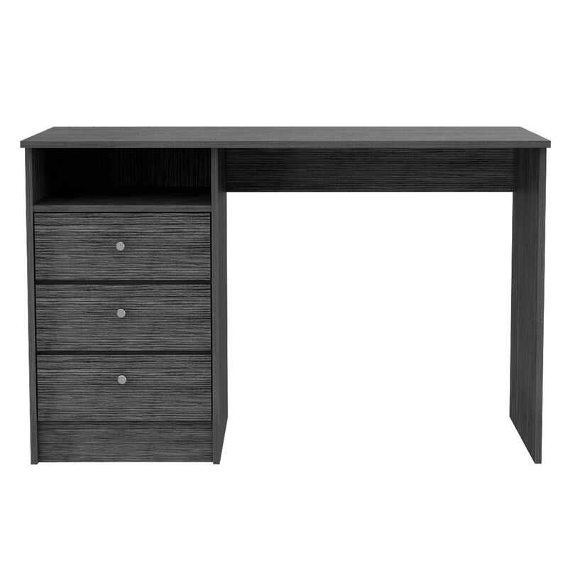Andalucia 3 Drawer Computer Desk, One Shelf -Smokey Oak