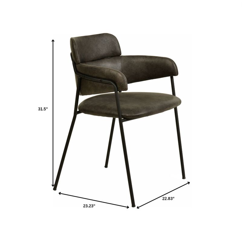 LeisureMod Axis Collection Modern Dining Chair - Set of 2