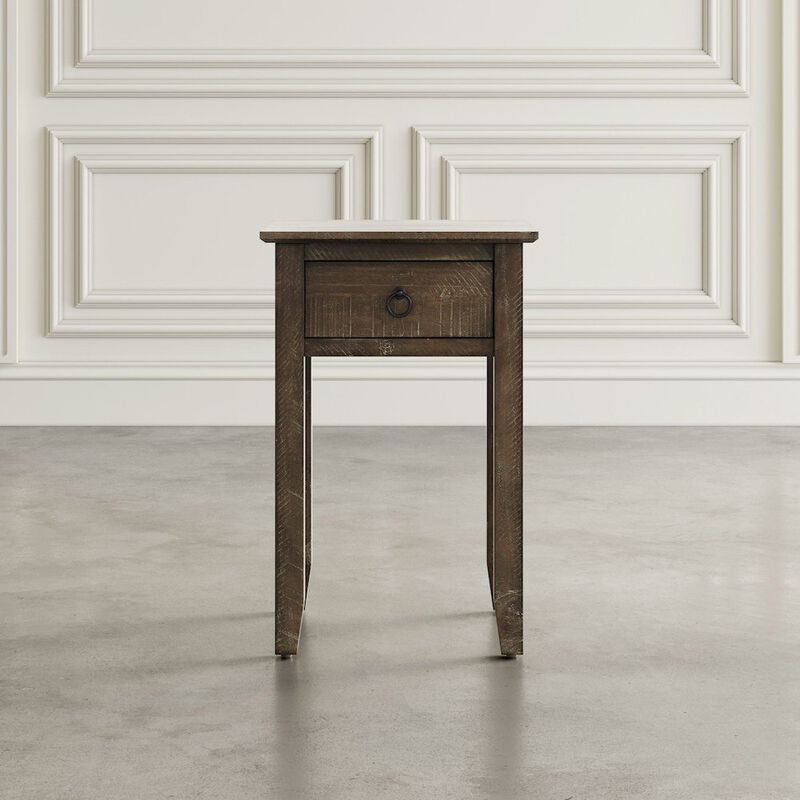 Jofran Devon Farmhouse Distressed Solid Wood End Table