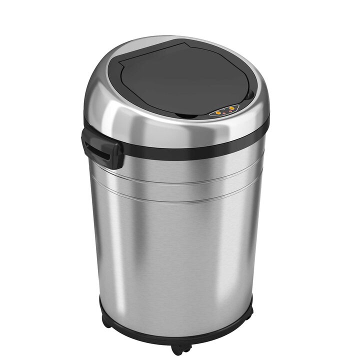 iTouchless 18 Gallon Large Sensor Trash Can with Wheels