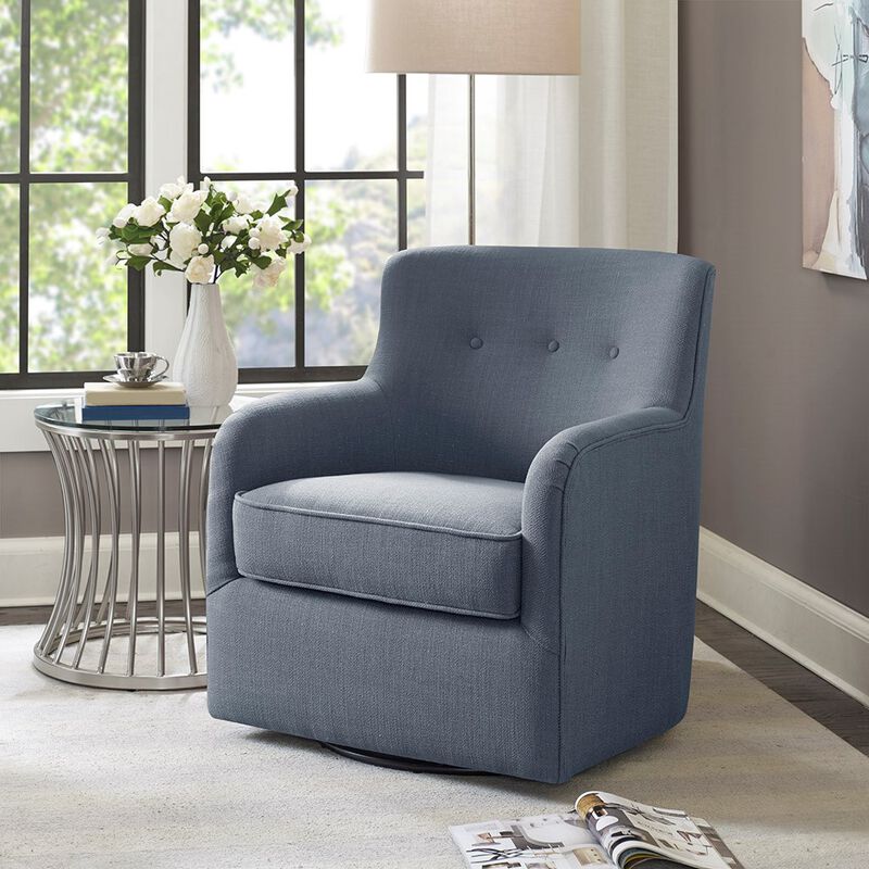 Gracie Mills Nathen Upholstered Swivel Chair