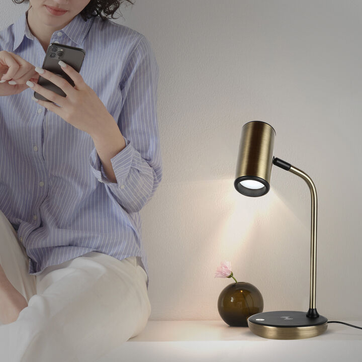 Ezra LED Table Lamp with Wireless Charging Pad