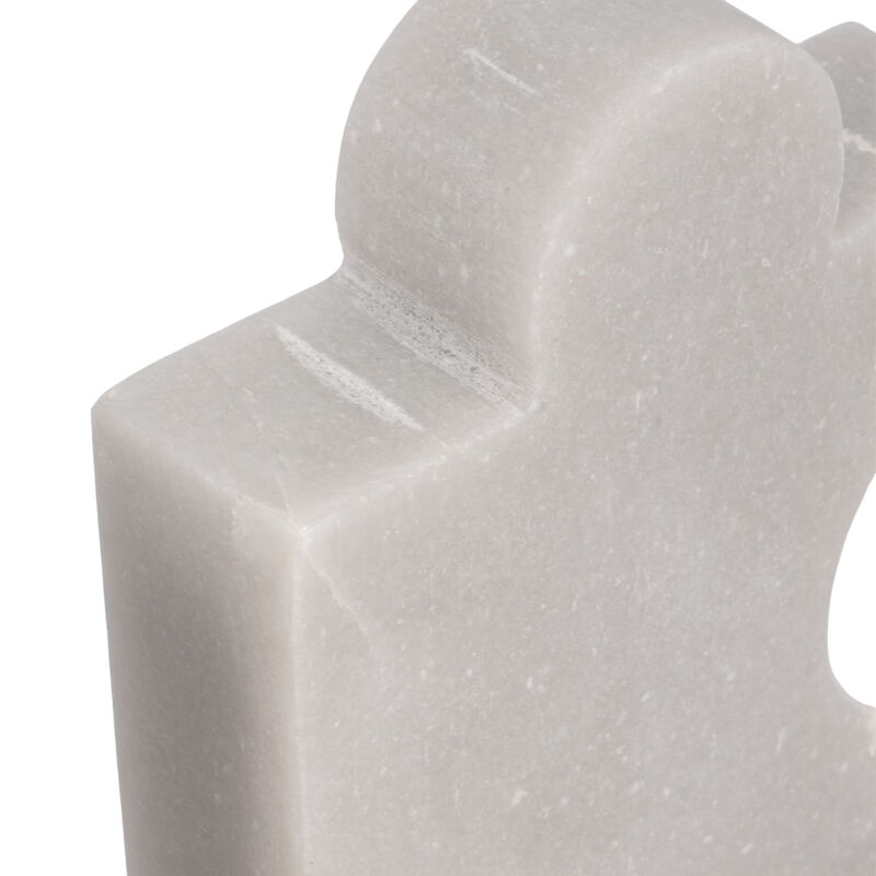 Puzzle Piece Marble Bookends