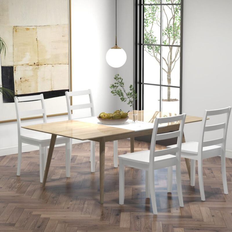 Hivvago Set of 2 Wood Dining Chairs with Solid Rubber Wood Legs