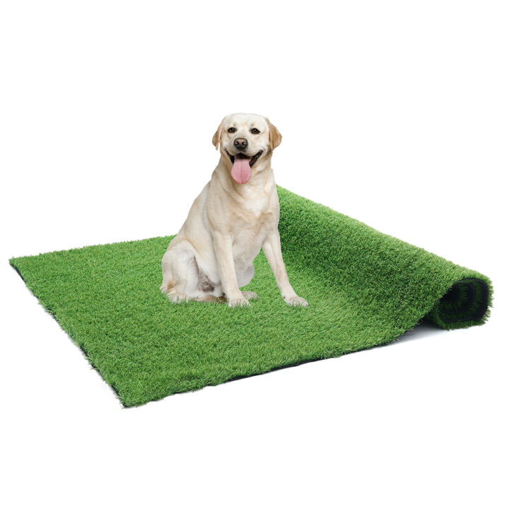 FUFU&GAGA Artificial Turf Grass Mat - 78.7" x 157.5", Perfect for Garden and Patio,Light Green