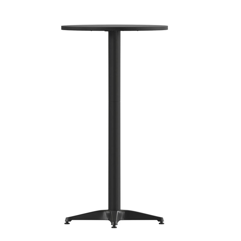 23.25RD Black Fold Bar Table