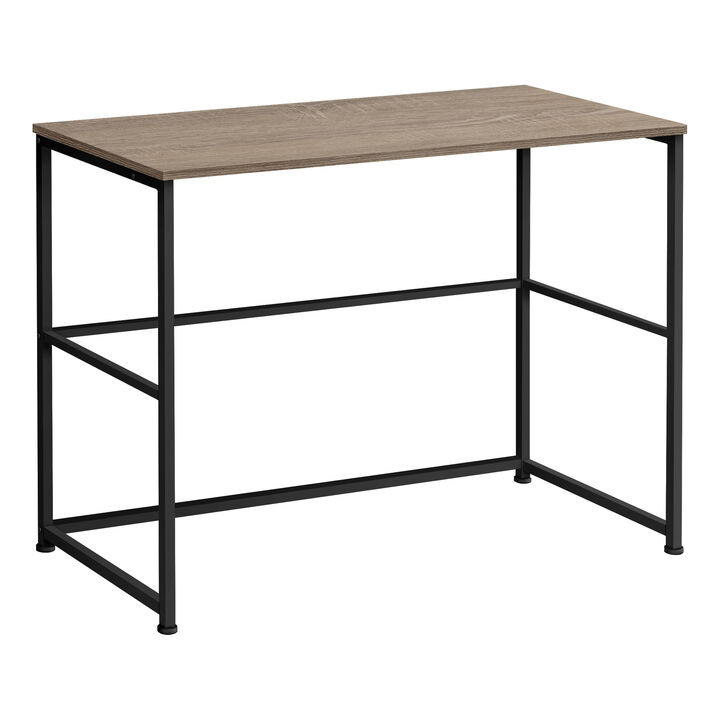 Monarch Specialties I 7777 Computer Desk, Home Office, Laptop, Left, Right Set-up, Storage Drawers, 40"L, Work, Metal, Laminate, Brown, Black, Contemporary, Modern