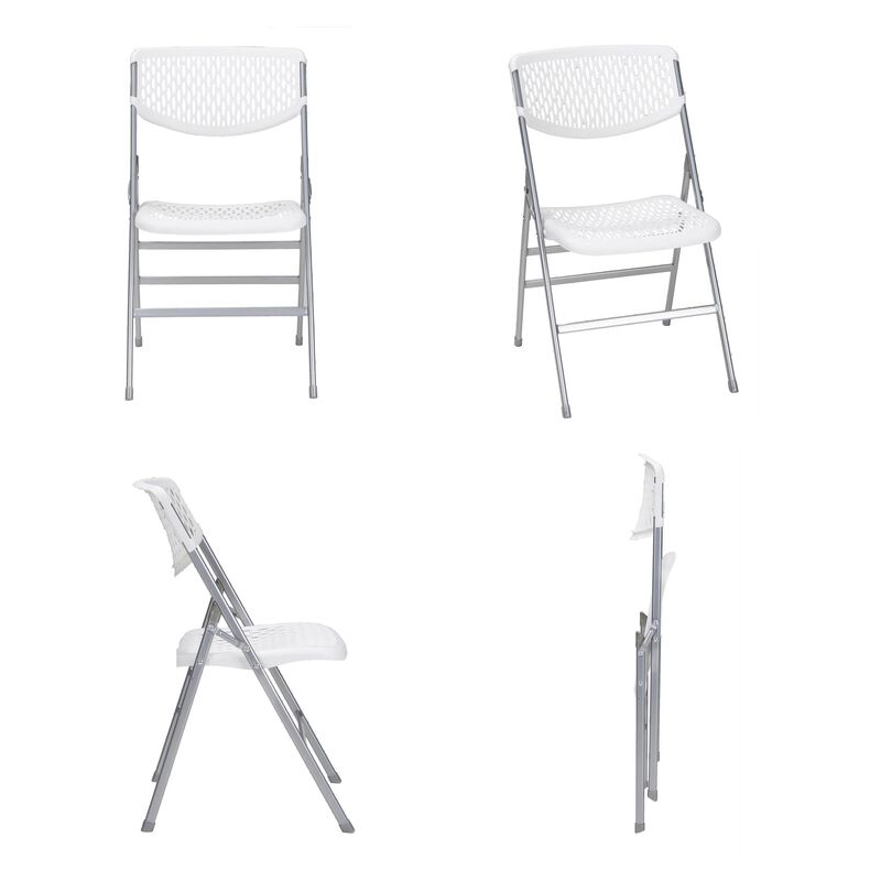 COSCO Ultra Comfort Commercial XL Plastic Folding Chairs 4-Pack
