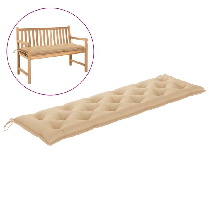 vidaXL Garden Bench Cushion Beige 70.9"x19.7"x2.8" Fabric