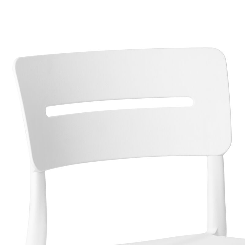 WestinTrends Outdoor Modern Stackable Plastic Patio Dining Chairs (Set of 4)