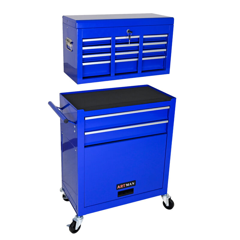 High Capacity Rolling Tool Chest With Wheels And Drawers, 8-Drawer Tool Storage Cabinet