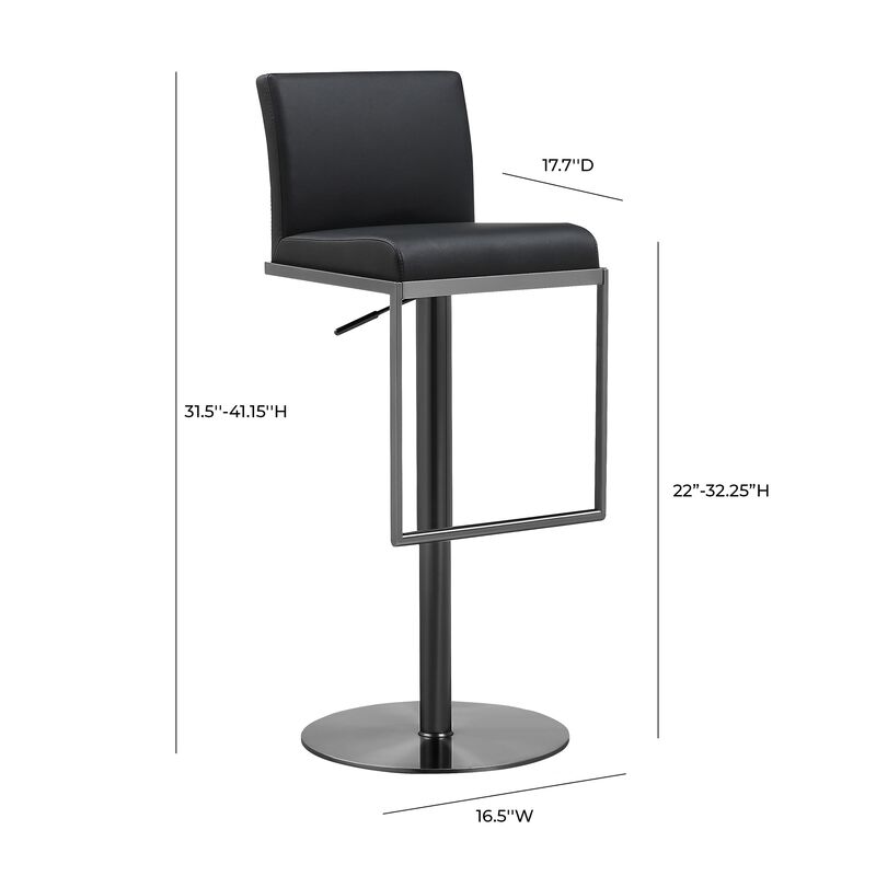 Amalfi White Performance Vegan Leather Adjustable Stool