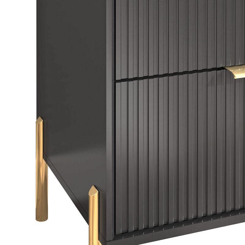 FESTIVO Modern 30" 5-Drawer Dresser Chest with Metal Handles