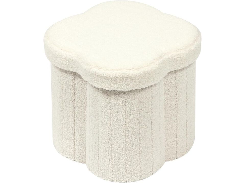 B FSOBEIIALEO Boucle Ottoman Seat for Dorm Room