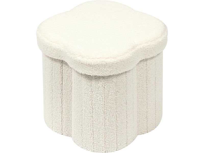 B FSOBEIIALEO Boucle Ottoman Seat for Dorm Room