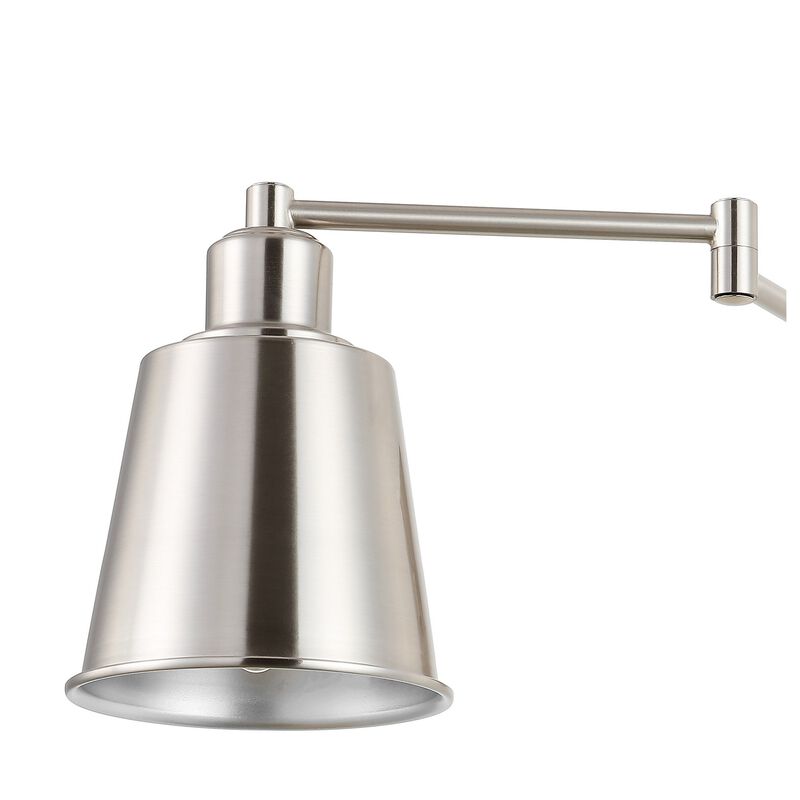 Cary Iron Contemporary Swing Arm LED Wall Sconce