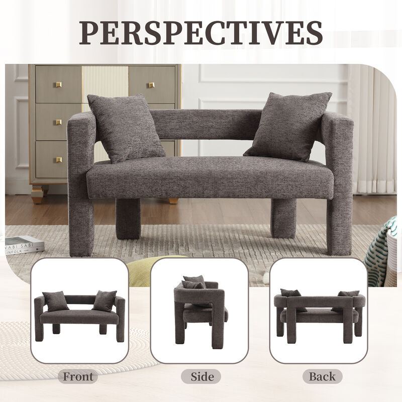 Merax Modern Chenille Loveseat Sofa