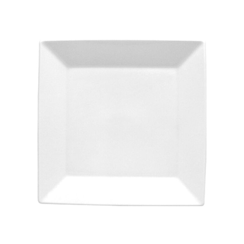Porcelain Merid 5.5" x 5.5" Square White Porcelain Plate (Set of 4)