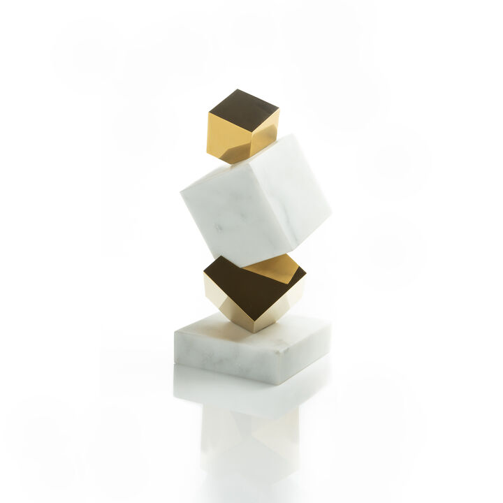 Torre Objet, Marble & Gold