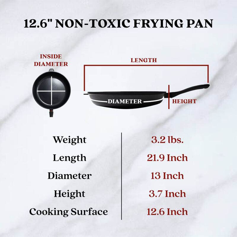 Alva Energy Ceramic Nonstick Frying Pan 11" Scratch Resistant Cast Aluminum Healthy Cooking Pan, Stay Cool Handle, Non Toxic, Easy to Clean, Compatible with All Stovetops & Induction Safe