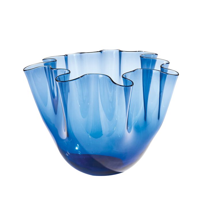 Handkerchief Large Blue Vase