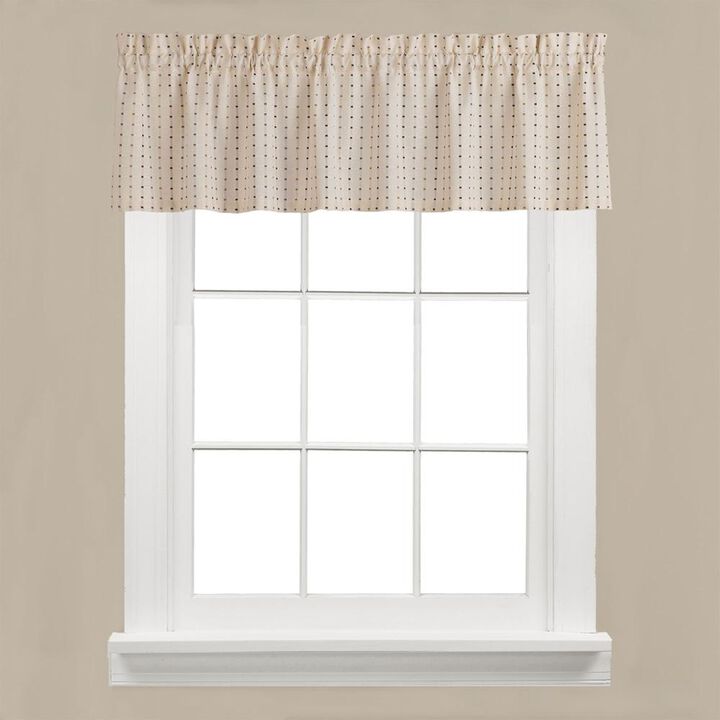 Saturday Knight Ltd Hopscotch Collection High Quality Stylish Versatile And Modern Window Valance - 58x13", Tan