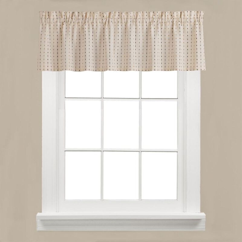 Saturday Knight Ltd Hopscotch Collection High Quality Stylish Versatile And Modern Window Valance - 58x13", Tan