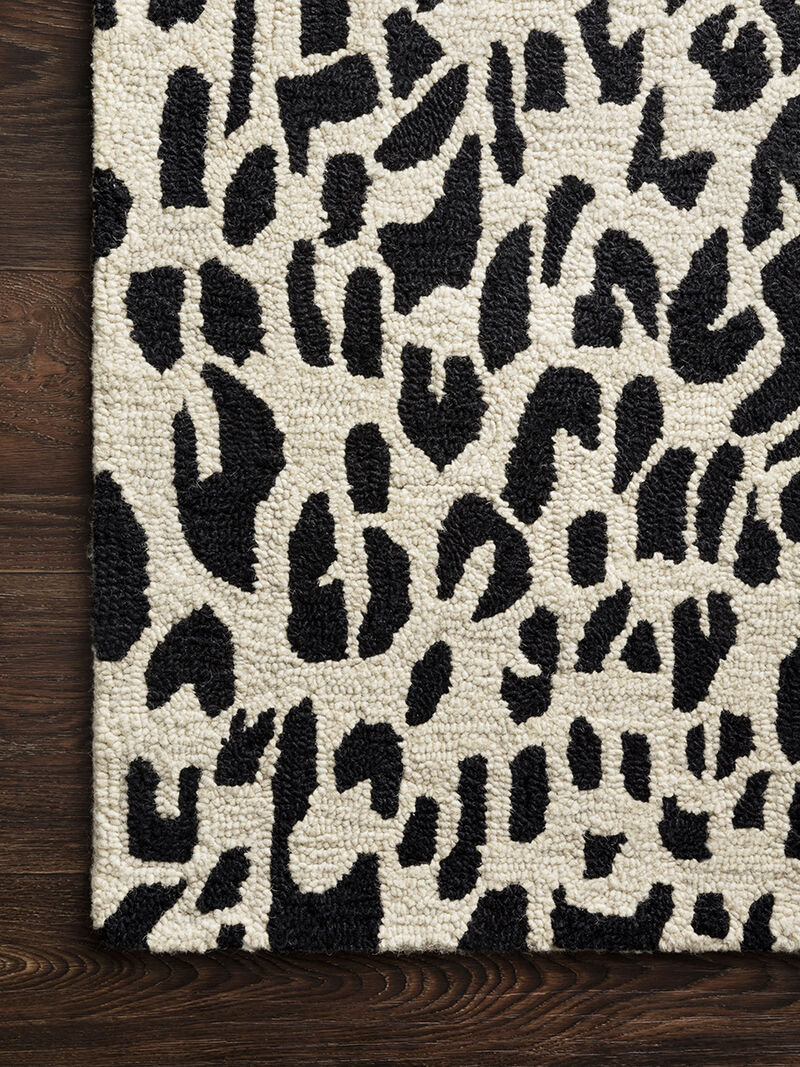 Masai MAS02 Black/Ivory 3'6" x 5'6" Rug