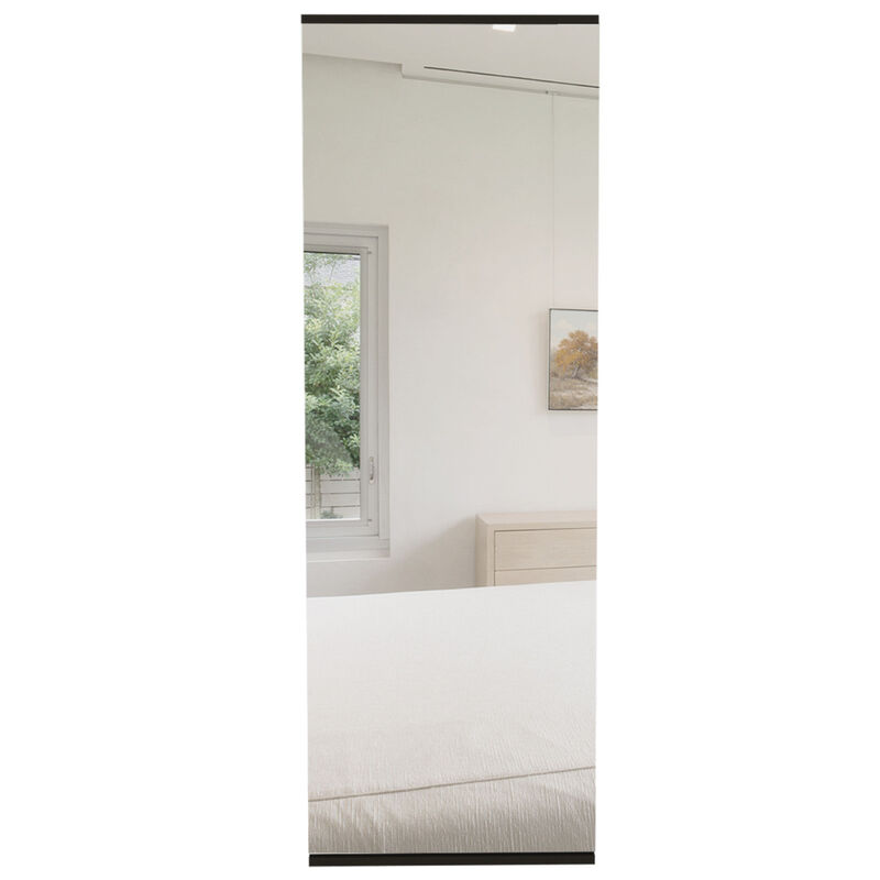 Leto Wall Mounted Shoe Rack With Mirror, Single Door, Capacity For Ten Shoes