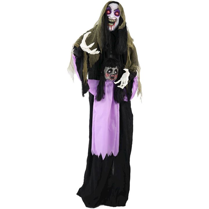 Haunted Hill Farm 5.3FT Anim Reaper w/Child