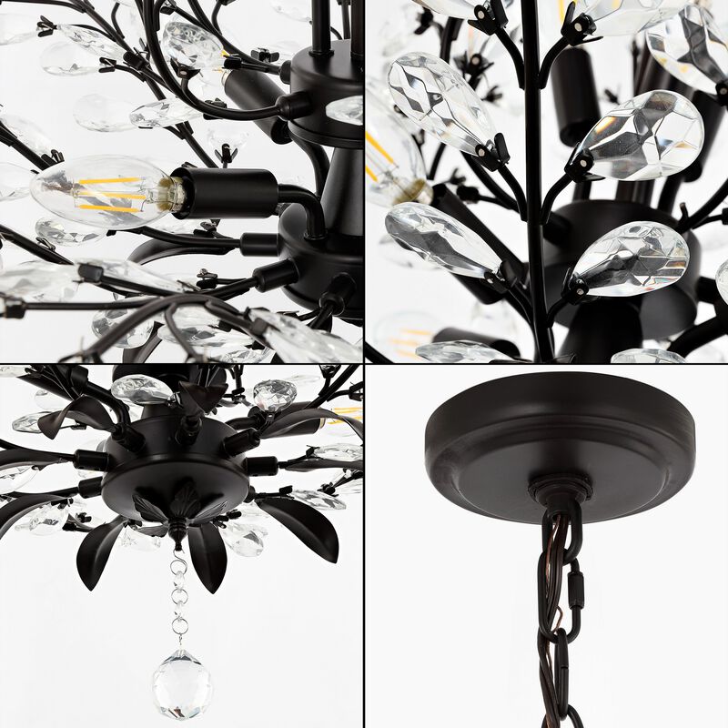 Diantha 7-Light Contemporary Bohemian Iron/Acrylic LED Pendant