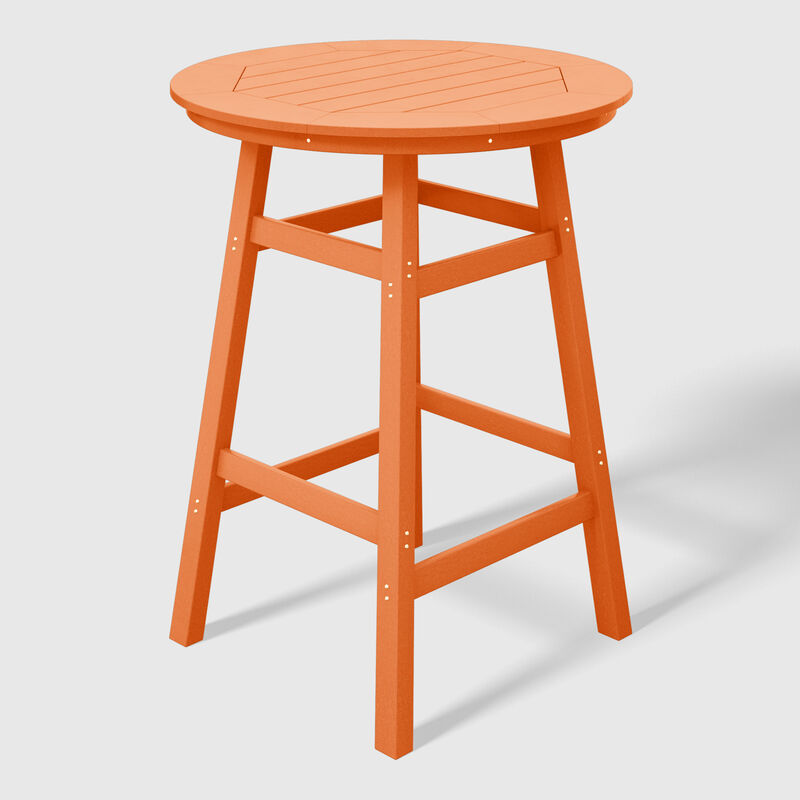 WestinTrends Outdoor 35" HDPE Round Patio Bar Height Table