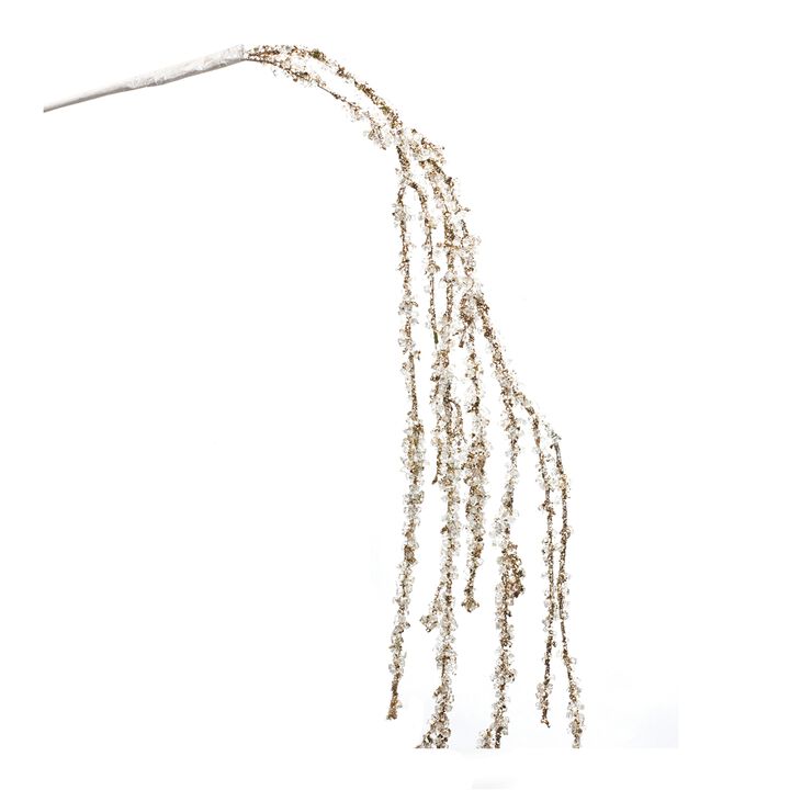 Glitter Branch for Holiday Décor, Christmas Arrangements, and Seasonal Decorations (Set of 2)