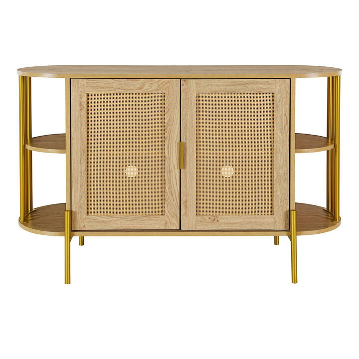 Merax 2-Door Elegant Curved Sideboard Cabinet