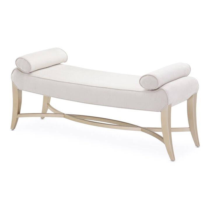 Michael Amini Malibu Crest Bed Bench - Chardonnay