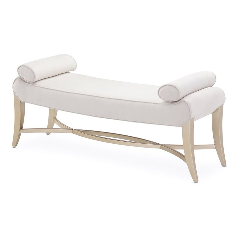 Michael Amini Malibu Crest Bed Bench - Chardonnay
