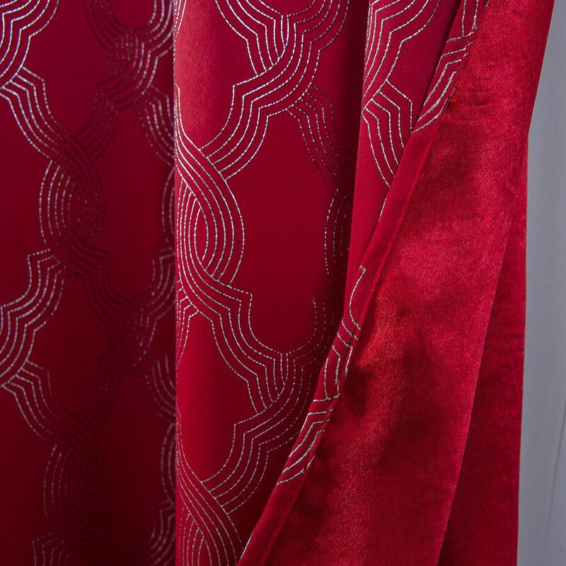 Oliva Gray Jansen Rubber Blackout Grommet Panel - 54x90" Red