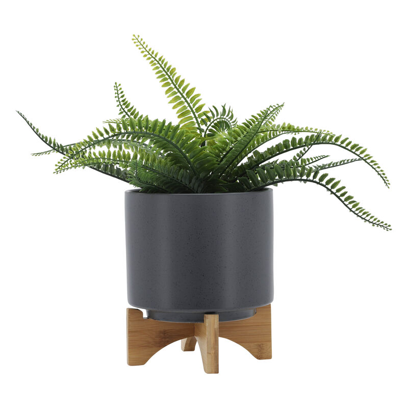 8" Planter W/ Wood Stand