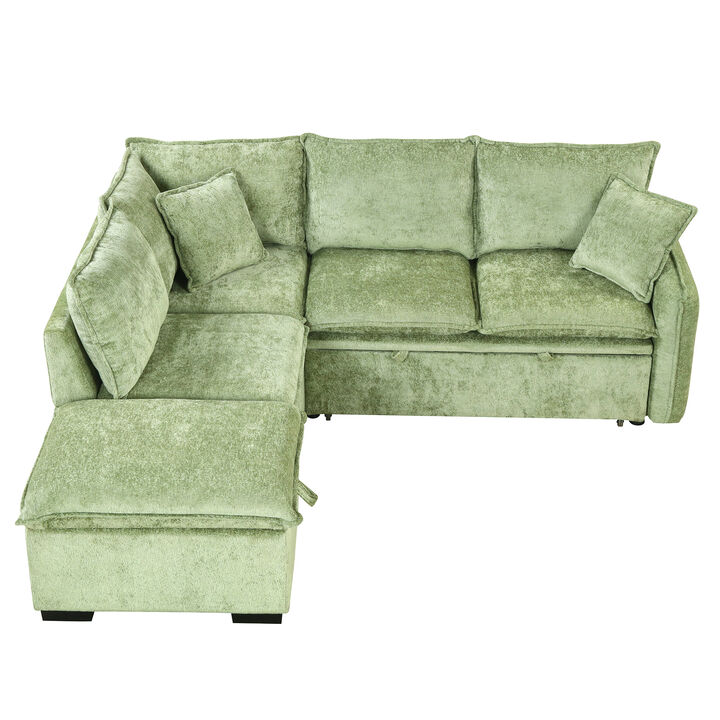 Merax L-shape Convertible Sofa Bed Sectional Sofa